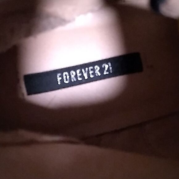 Forever 21 Black Lace Up Booties. Sz 6 - Picture 8 of 9